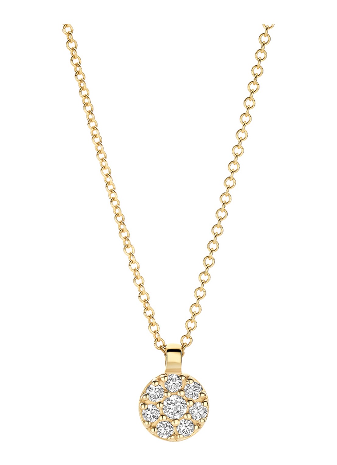 Blush Ketting van 14 karaat geelgoud met zirkonia 3206YZI  - voorkant geelgoud