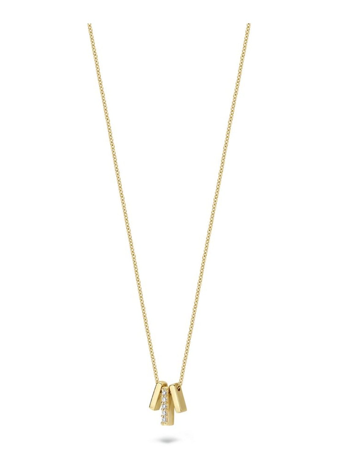 Blush Ketting van 14 karaat geelgoud - voorkant 2 geelgoud