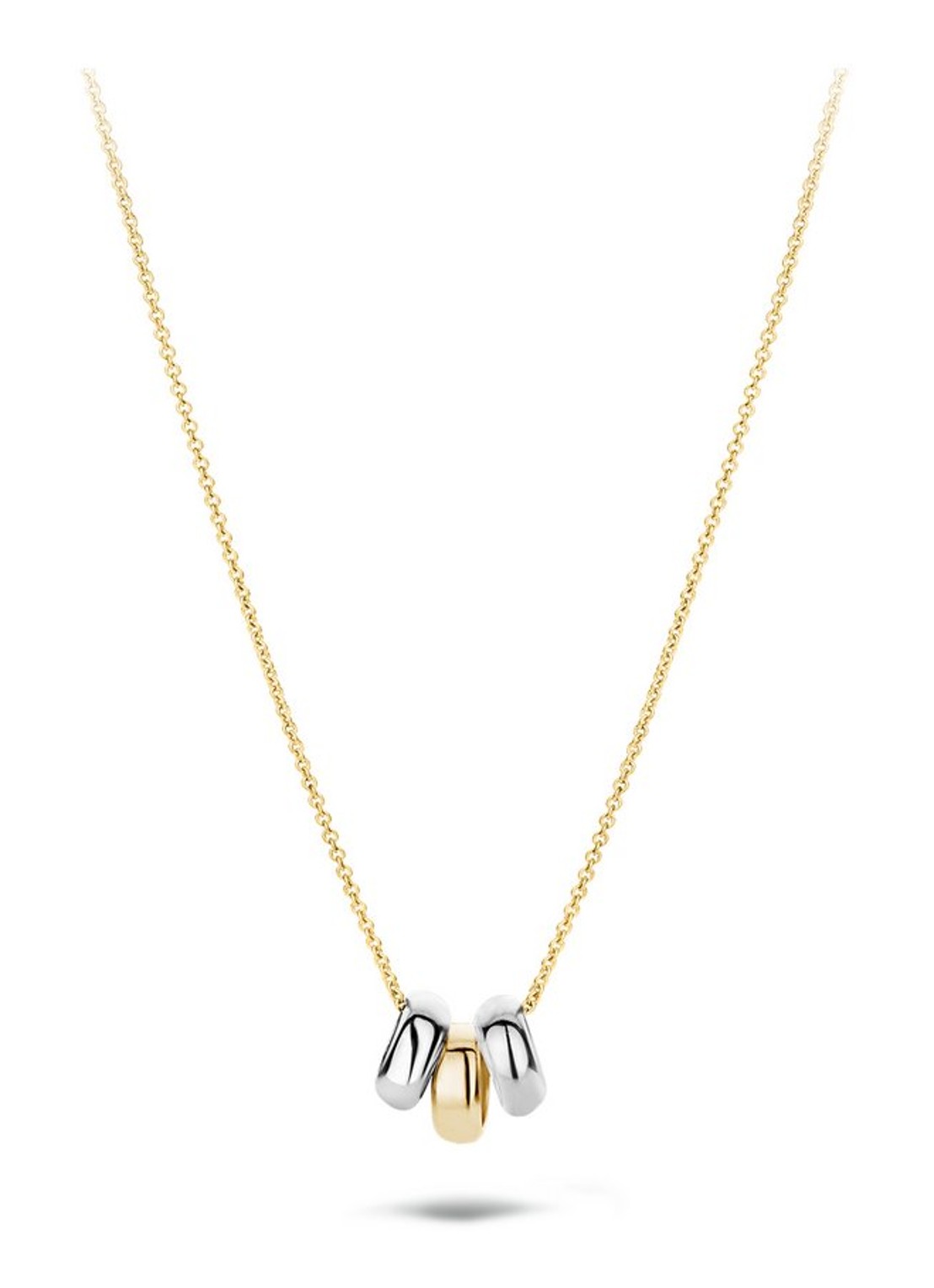 Blush Ketting van 14 karaat wit- en geelgoud 3055BGO - voorkant 4 goud