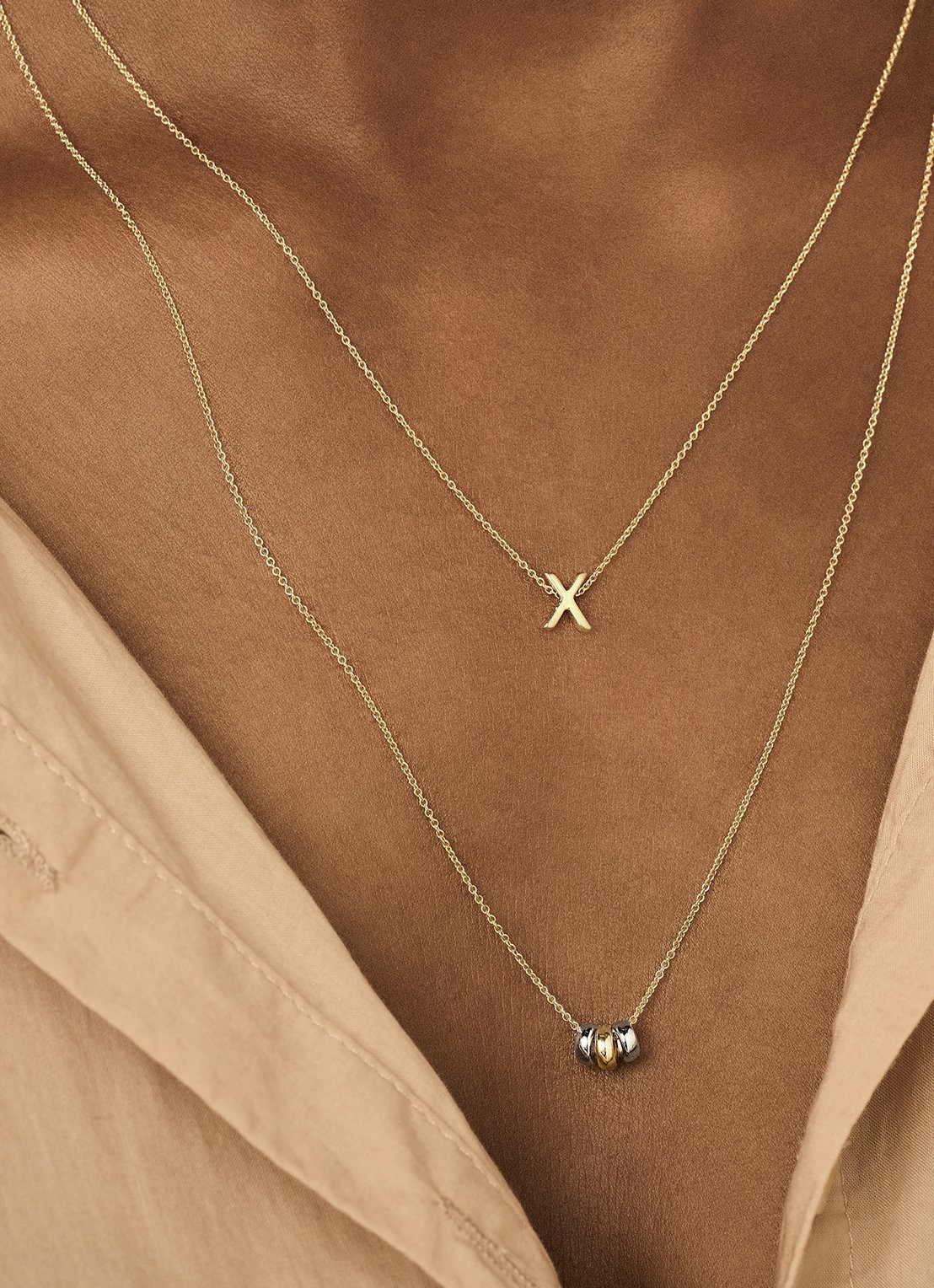 Blush Ketting van 14 karaat wit- en geelgoud 3055BGO - voorkant 5 goud