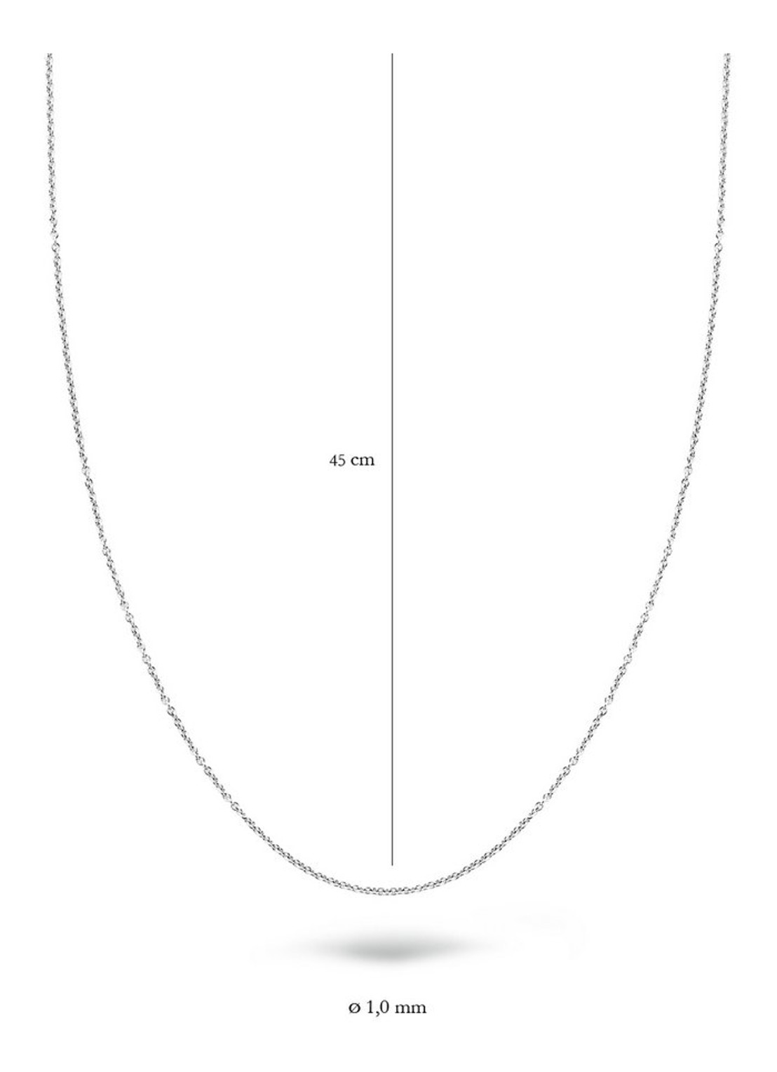 Blush Ketting van 14 karaat witgoud 3046WGO - detail 3 witgoud