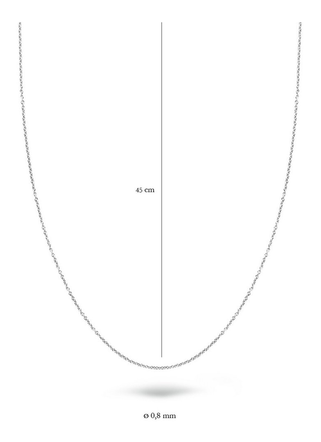 Blush Ketting van 14 karaat witgoud 3058WGO - detail witgoud