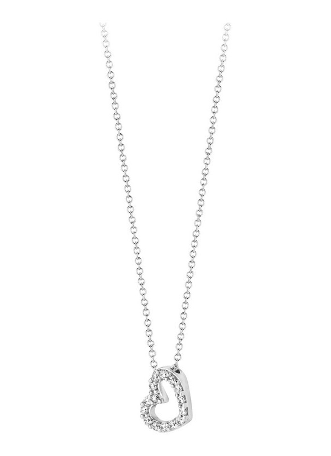 Blush Ketting van 14 karaat witgoud met zirkonia 3072WZI - detail 3 witgoud