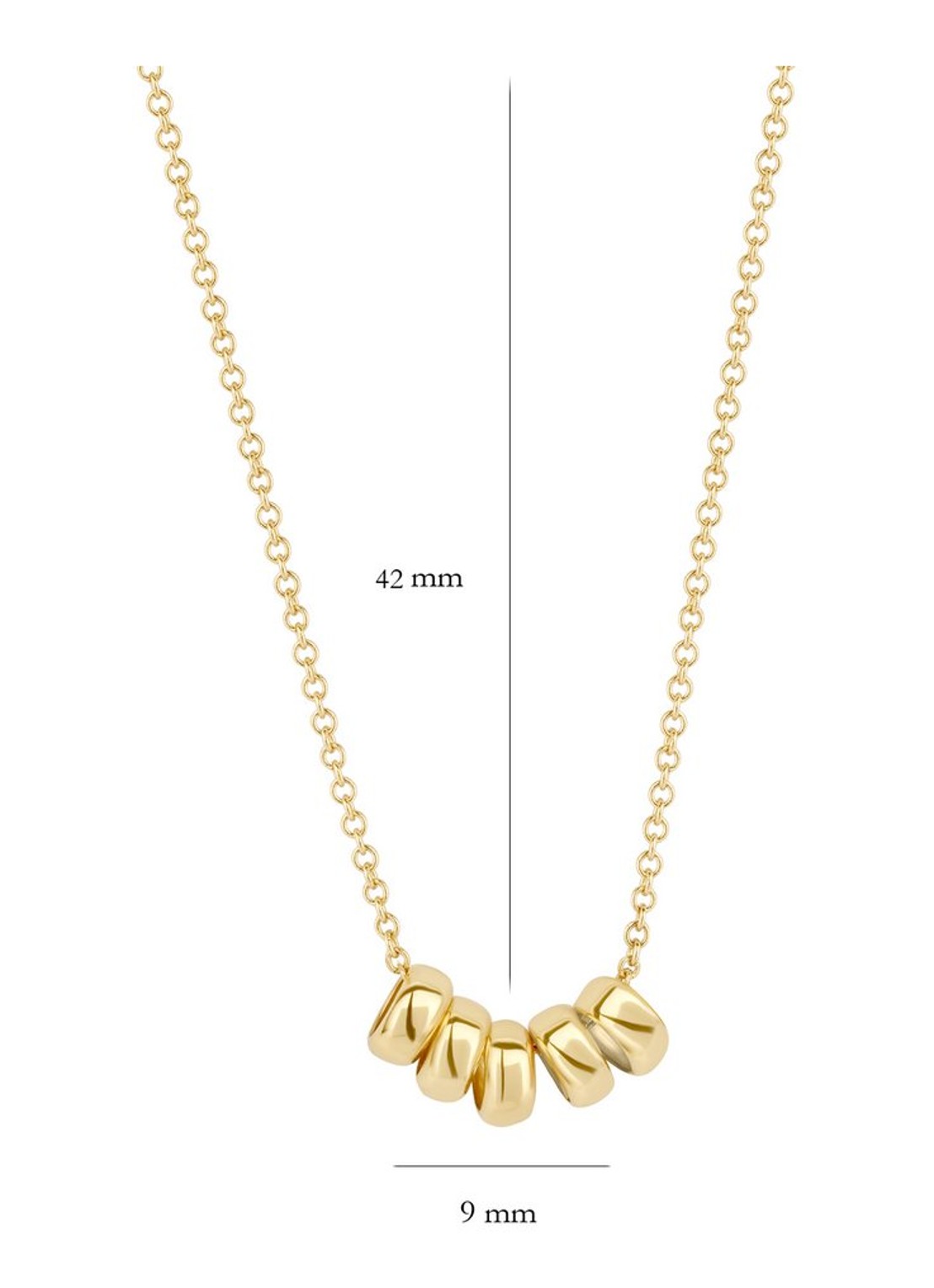 Blush Ketting van 14k goud 3087YGO - detail geelgoud