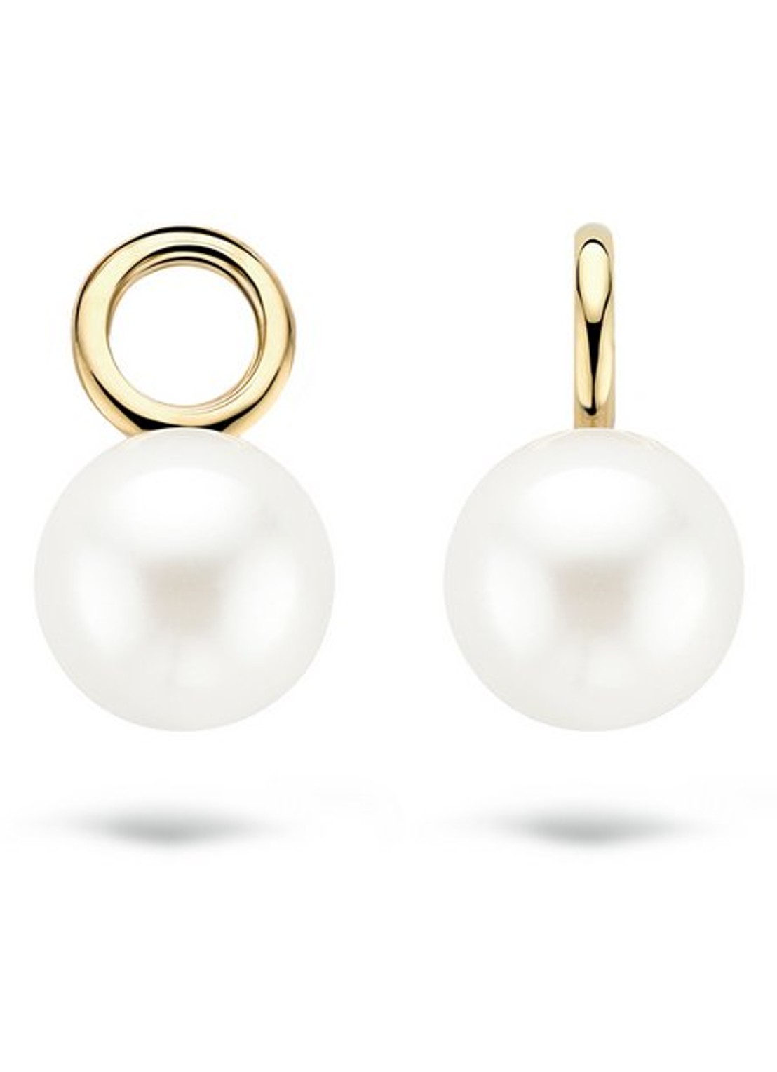 Blush Oorbedels van 14 karaat geelgoud met parel 9023YPW - detail geelgoud