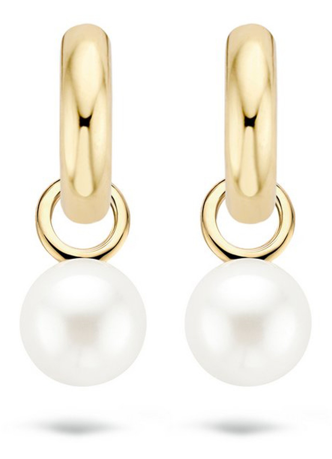 Blush Oorbedels van 14 karaat geelgoud met parel 9023YPW - detail 4 geelgoud