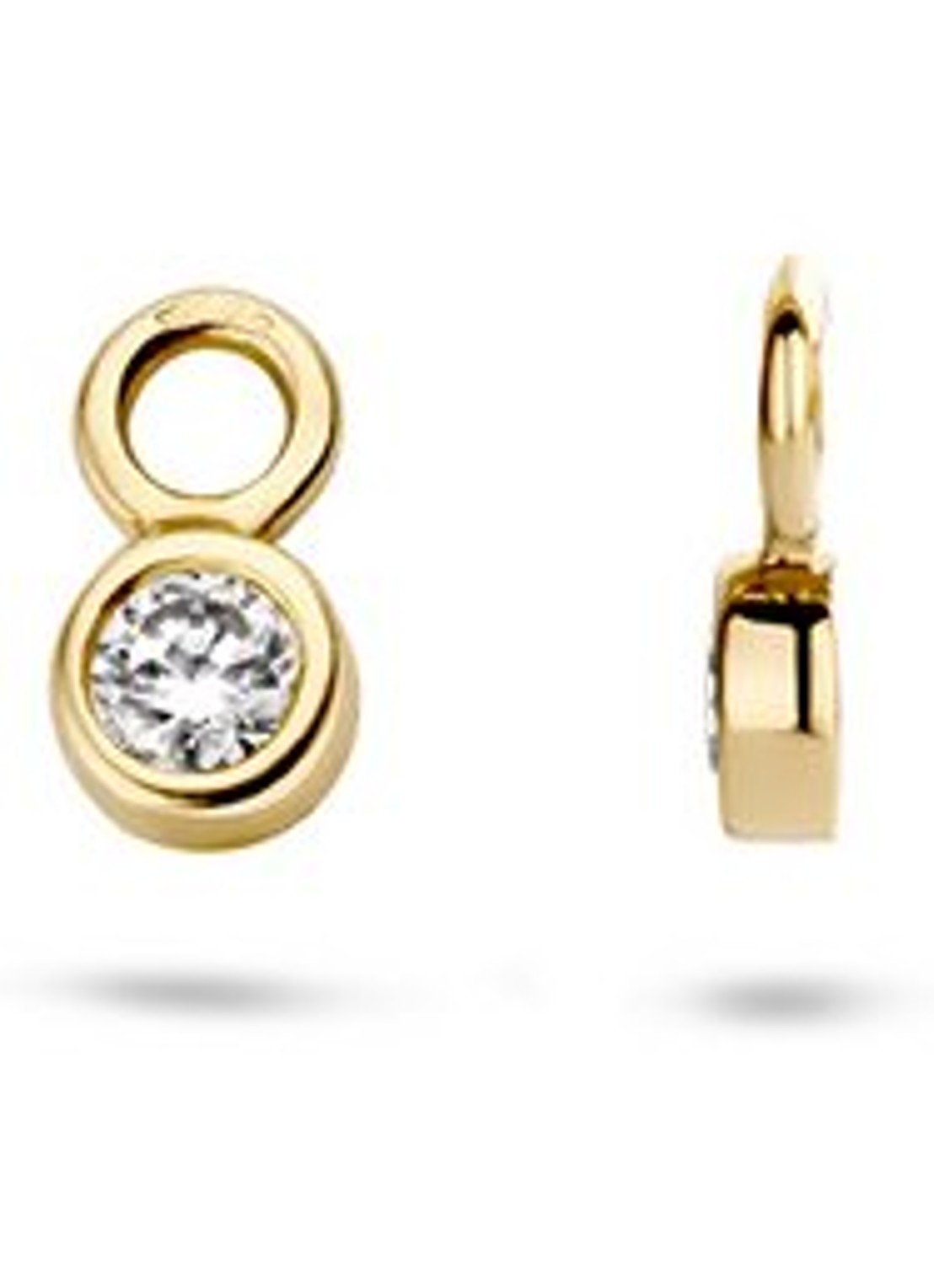 Blush Oorbedels van 14 karaat geelgoud met zirkonia 9058YZI  - detail 3 geelgoud