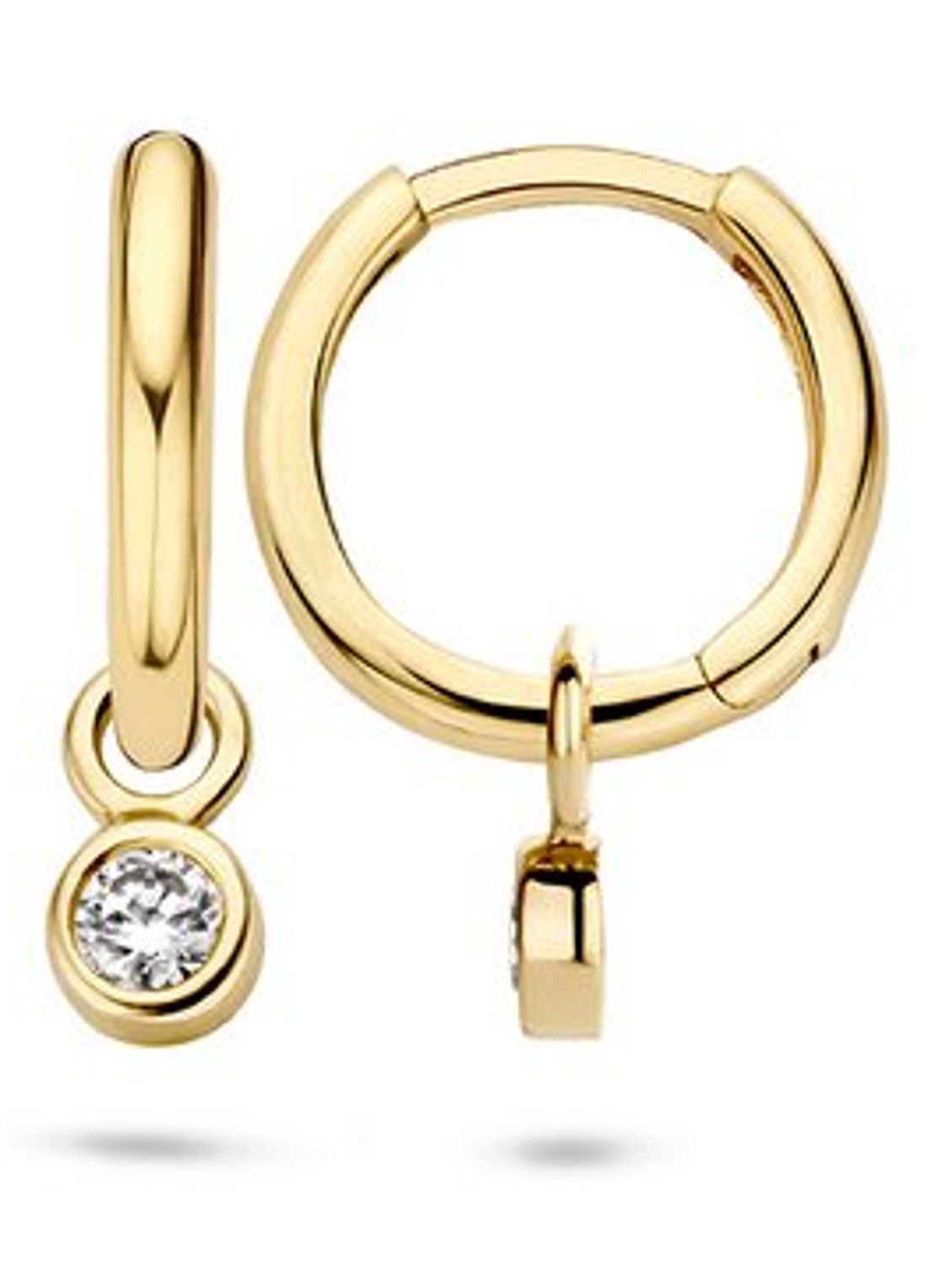 Blush Oorbedels van 14 karaat geelgoud met zirkonia 9058YZI  - detail 5 geelgoud