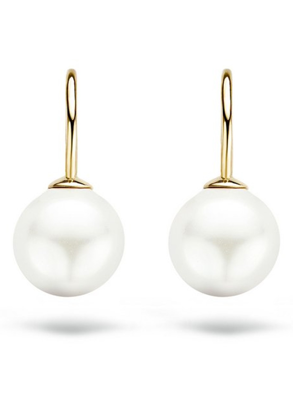 Blush Oorhangers van 14 karaat geelgoud met parel 7050YPW - voorkant geelgoud