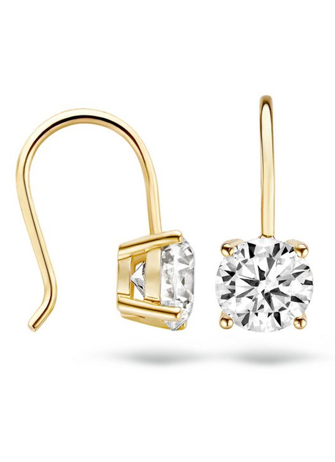 Blush Oorhangers van 14 karaat geelgoud met zirkonia 7055YZI - detail 3 geelgoud