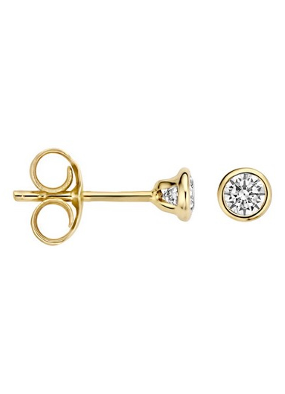 Blush Oorknopjes van 14 karaat geelgoud 7255YZI - voorkant 3 goud