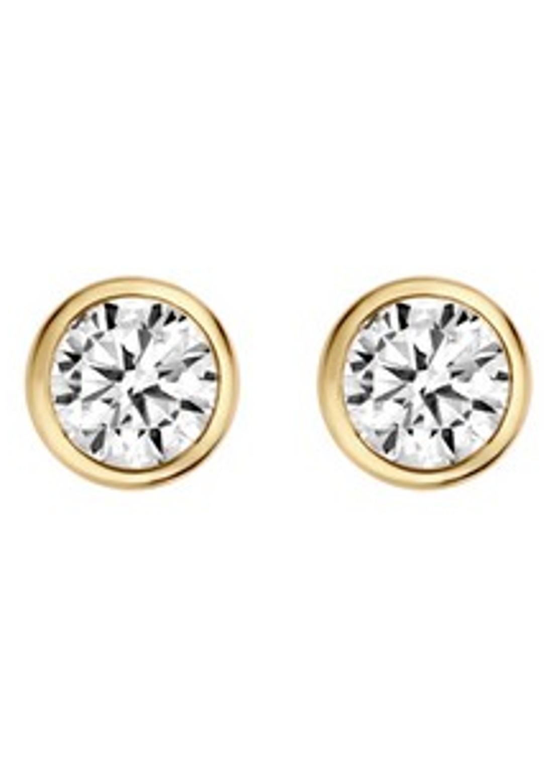 Blush Oorknopjes van 14 karaat geelgoud 7256YZI  - voorkant goud
