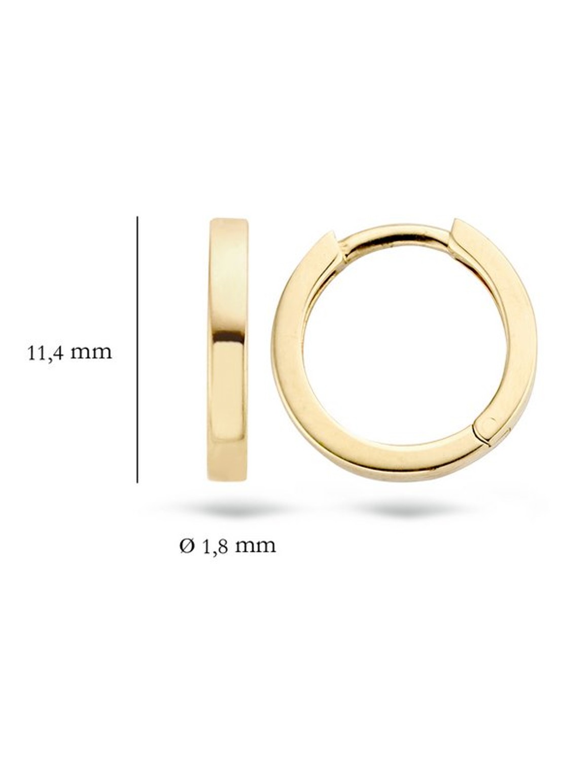 Blush Oorringen van 14 karaat geelgoud 7202YGO - detail 3 goud
