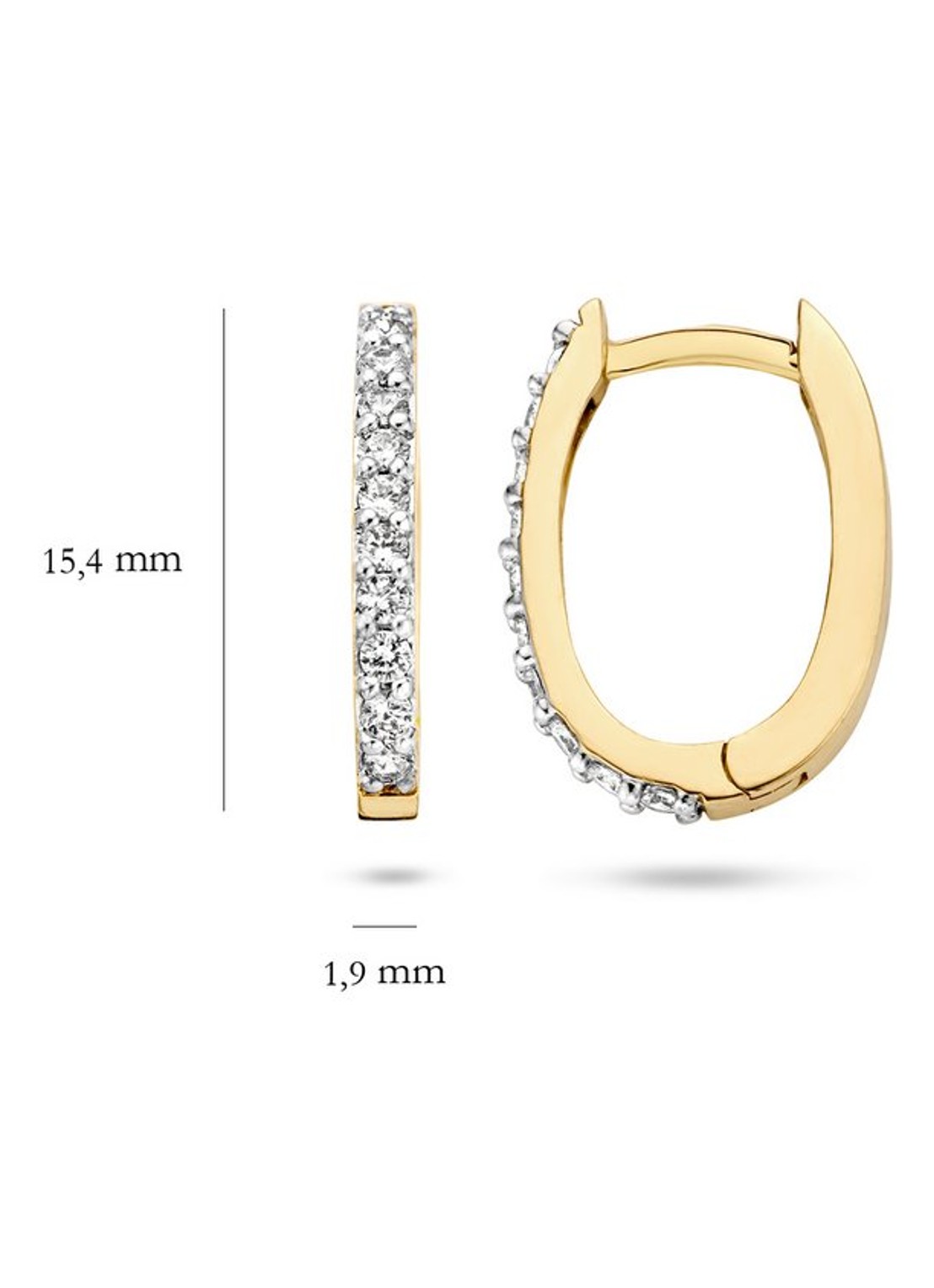 Blush Oorringen van 14k geelgoud 7236YZI  - detail 3 goud