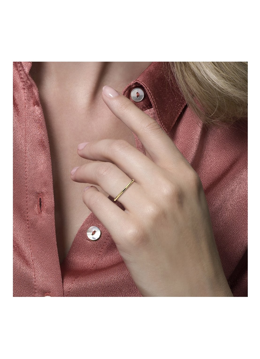 Blush Ring van 14 karaat geelgoud 1197YGO - detail geelgoud