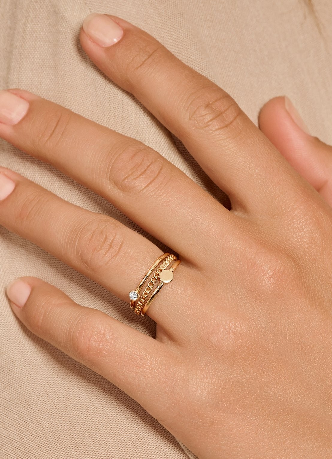 Blush Ring van 14 karaat geelgoud 1212YGO - voorkant 6 goud
