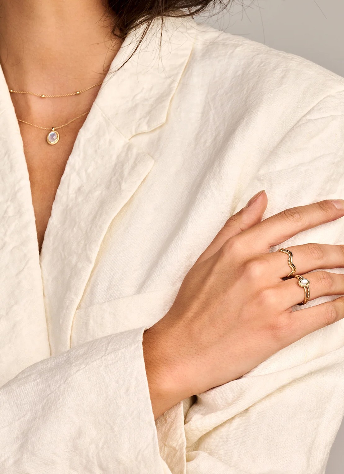 Blush Ring van 14 karaat geelgoud 1261YGO - detail goud