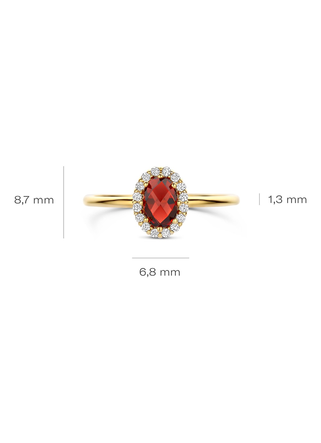 Blush Ring van 14 karaat geelgoud 1271YGA  - detail 4 goud