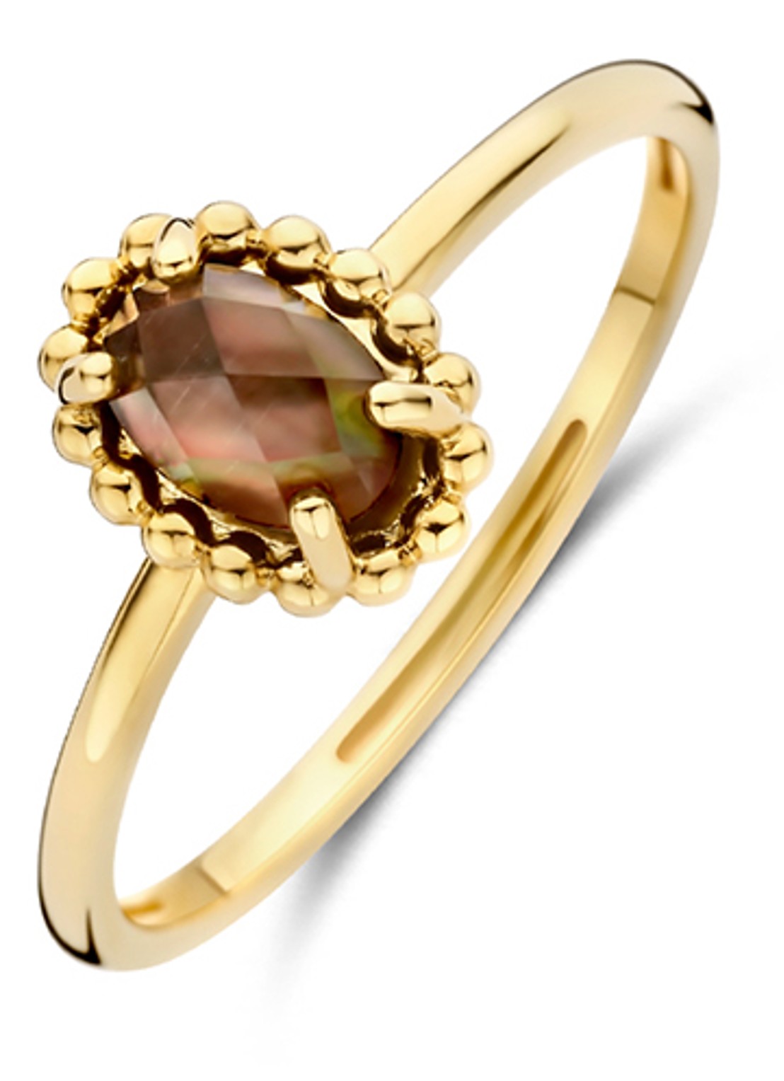 Blush Ring van 14 karaat geelgoud  1272YBQ  - voorkant goud