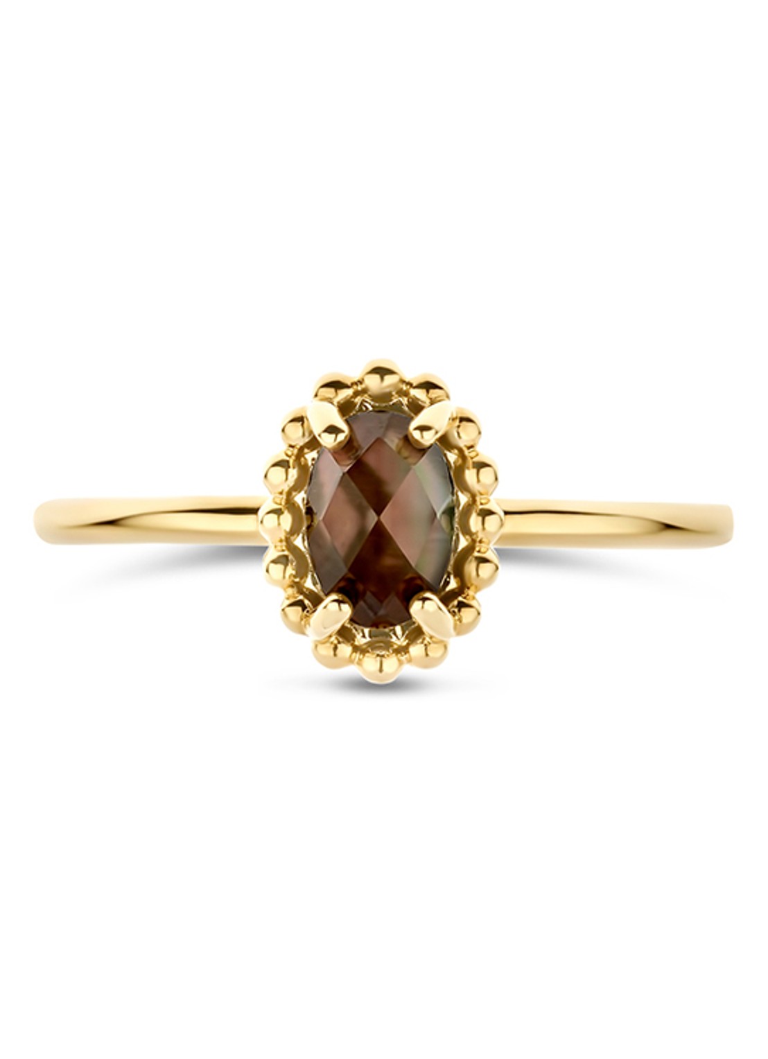 Blush Ring van 14 karaat geelgoud  1272YBQ  - voorkant 2 goud