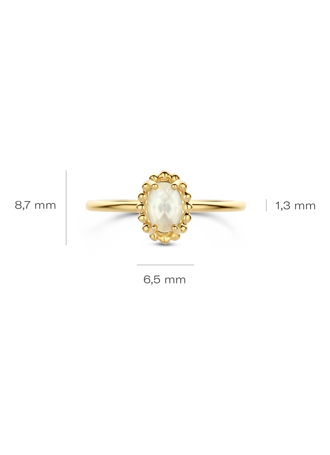 Blush Ring van 14 karaat geelgoud 1272YMQ  - detail 2 goud