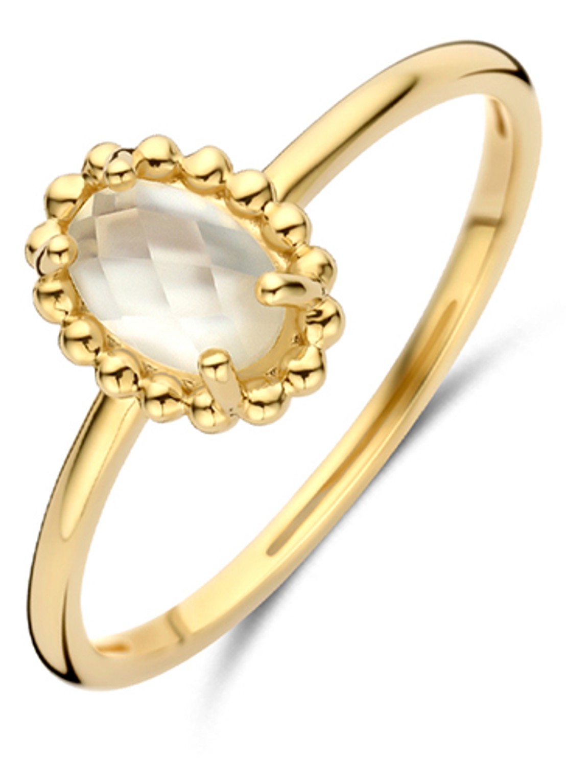 Blush Ring van 14 karaat geelgoud 1272YMQ  - voorkant 4 goud