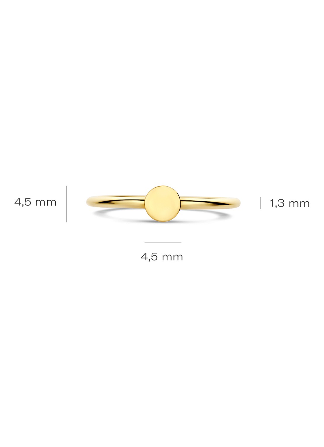 Blush Ring van 14 karaat geelgoud 1275YGO  - detail 4 goud