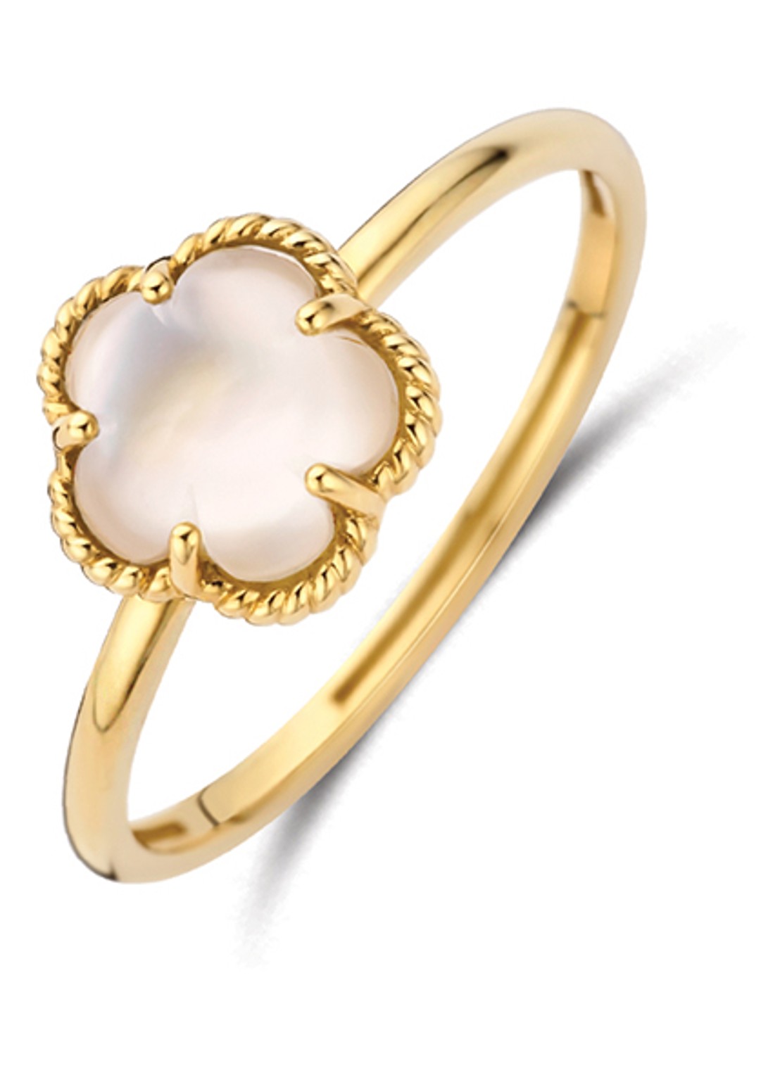 Blush Ring van 14 karaat geelgoud 1280YMQ  - voorkant 4 geelgoud