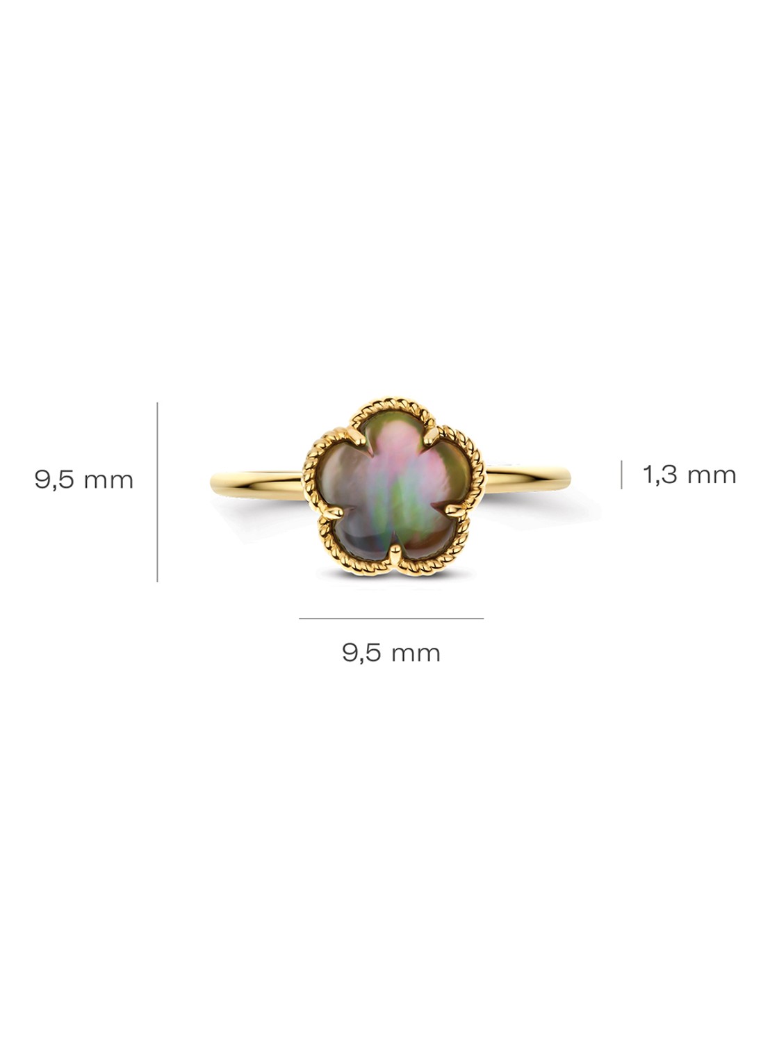 Blush Ring van 14 karaat geelgoud 1281YBQ  - detail 5 geelgoud