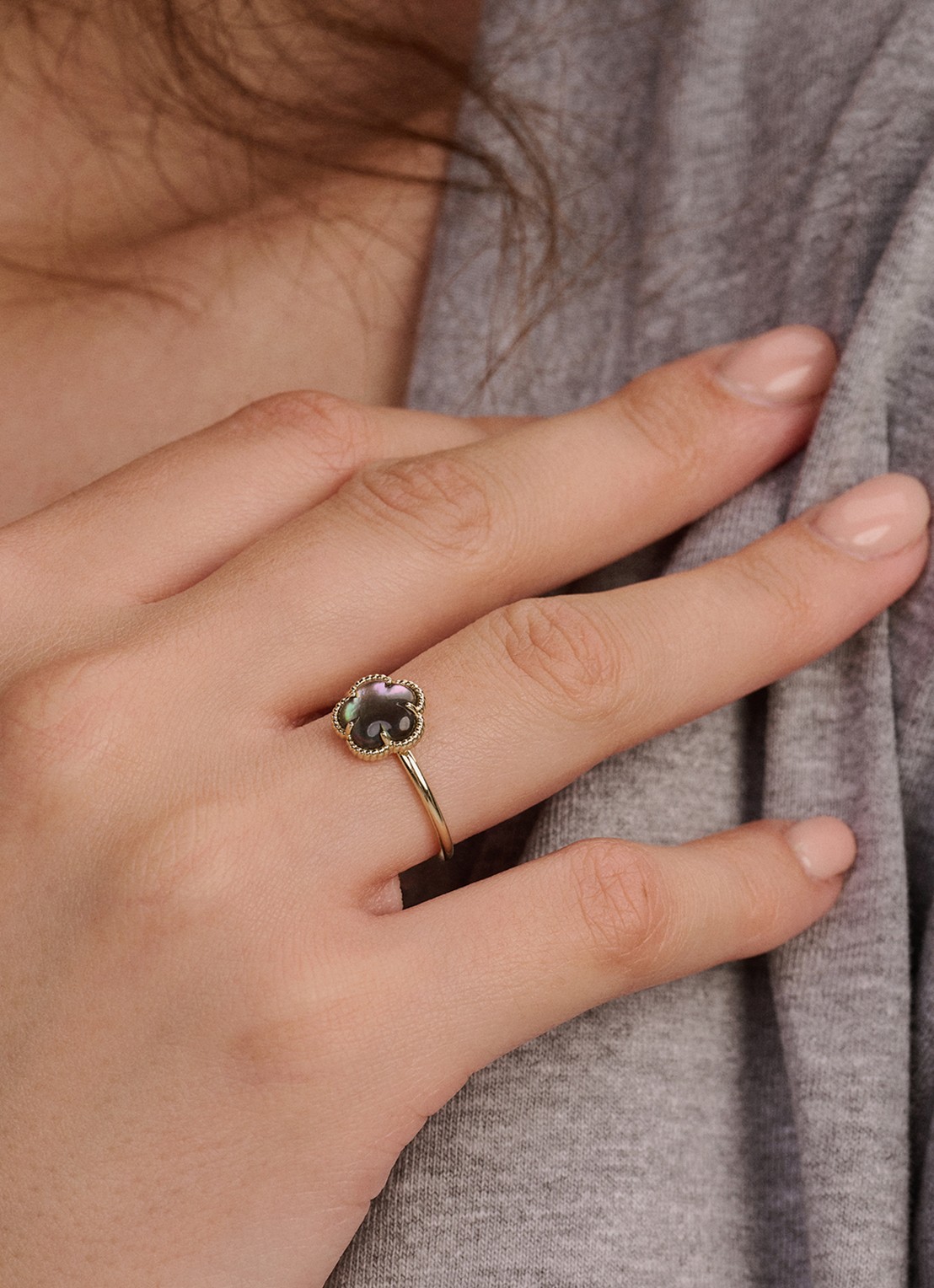 Blush Ring van 14 karaat geelgoud 1281YBQ  - voorkant 2 geelgoud
