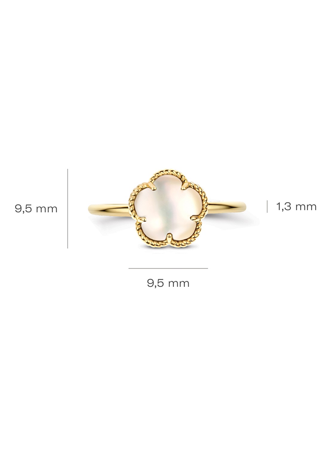 Blush Ring van 14 karaat geelgoud 1281YMQ - detail 5 geelgoud