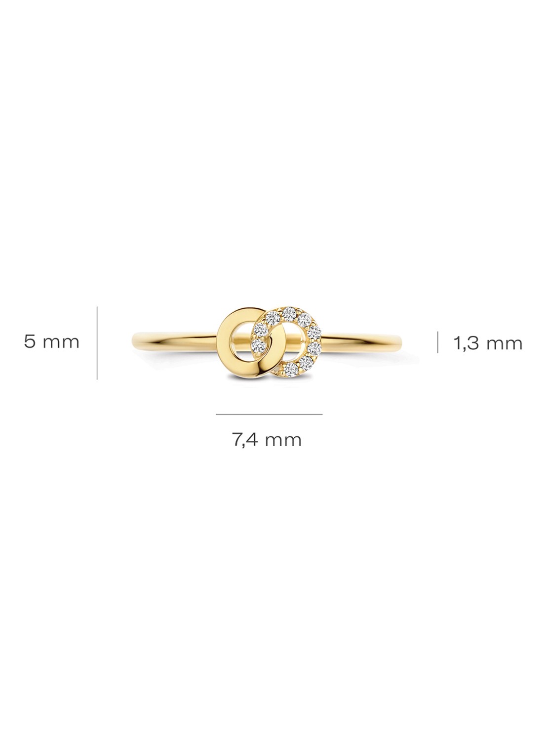 Blush Ring van 14 karaat geelgoud 1282YZI  - detail 3 geelgoud