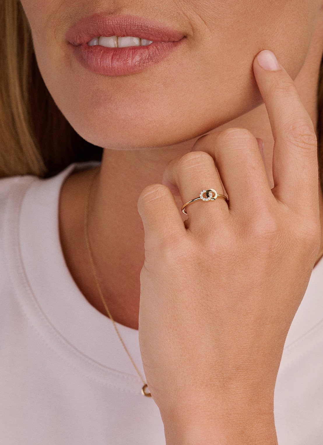 Blush Ring van 14 karaat geelgoud 1282YZI  - voorkant 5 geelgoud