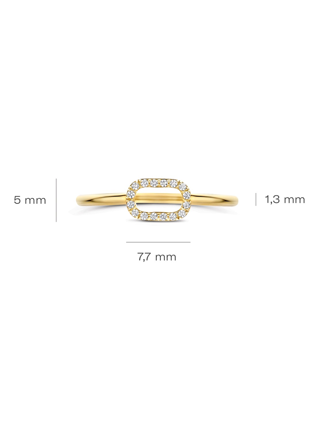 Blush Ring van 14 karaat geelgoud 1289YZI  - detail 5 geelgoud