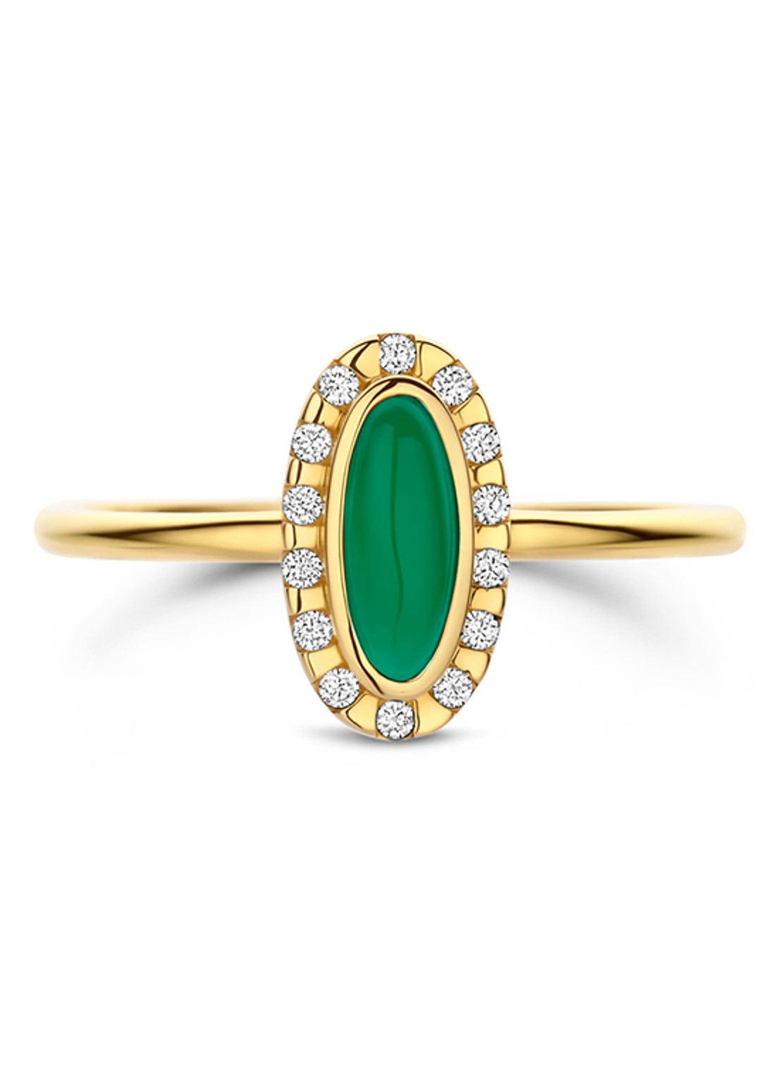 Blush Ring van 14 karaat geelgoud met agaat 1266YGA - detail 3 goud