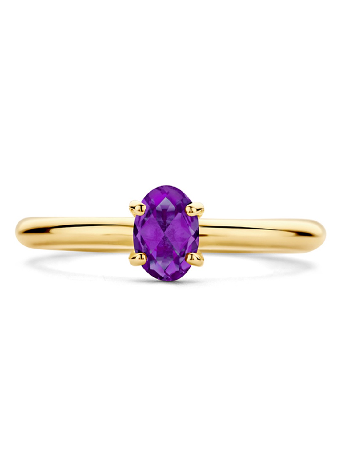 Blush Ring van 14 karaat geelgoud met amethist 1242YAM - detail 3 geelgoud
