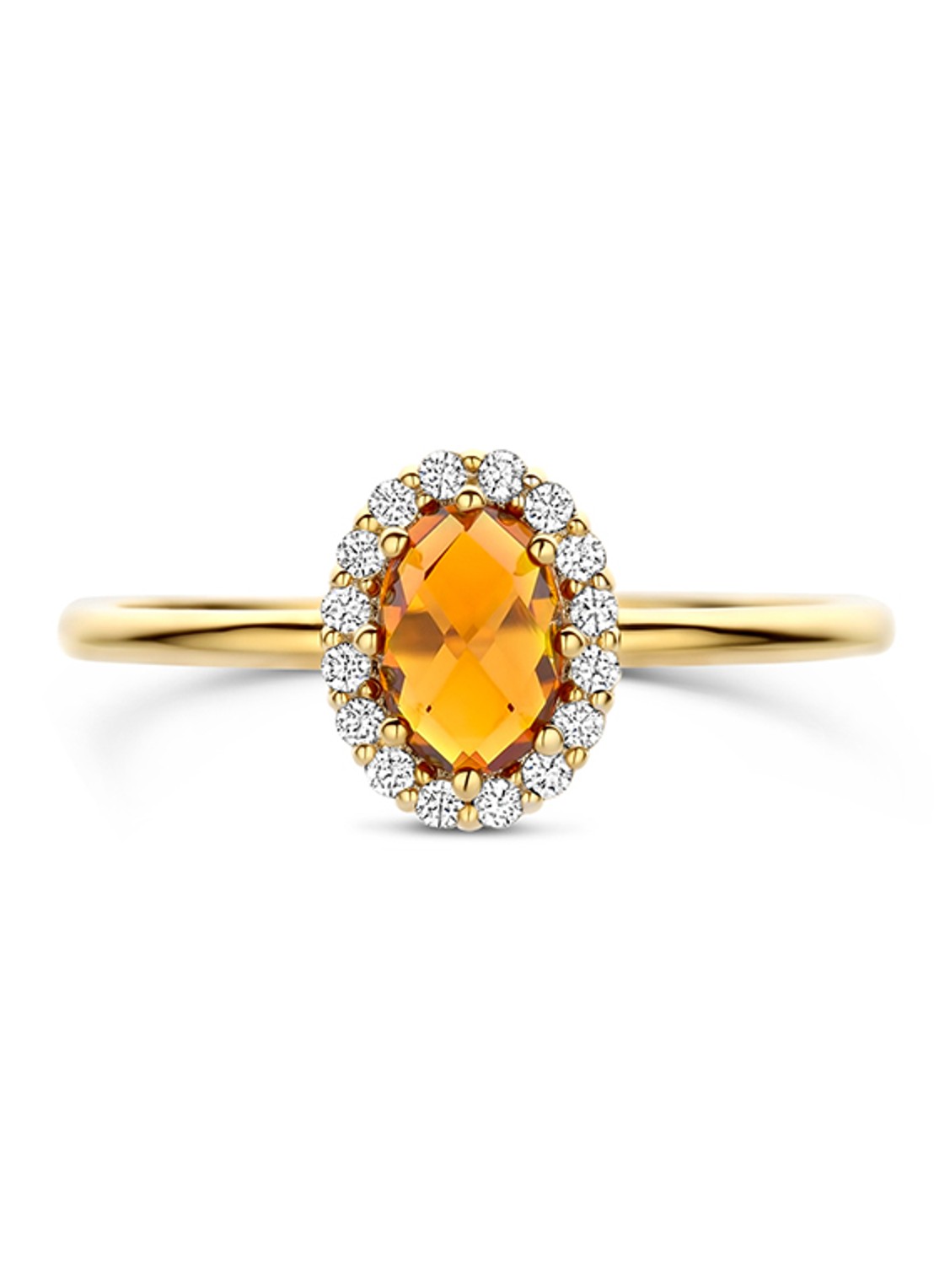 Blush Ring van 14 karaat geelgoud met citrien 1271YCI  - detail goud