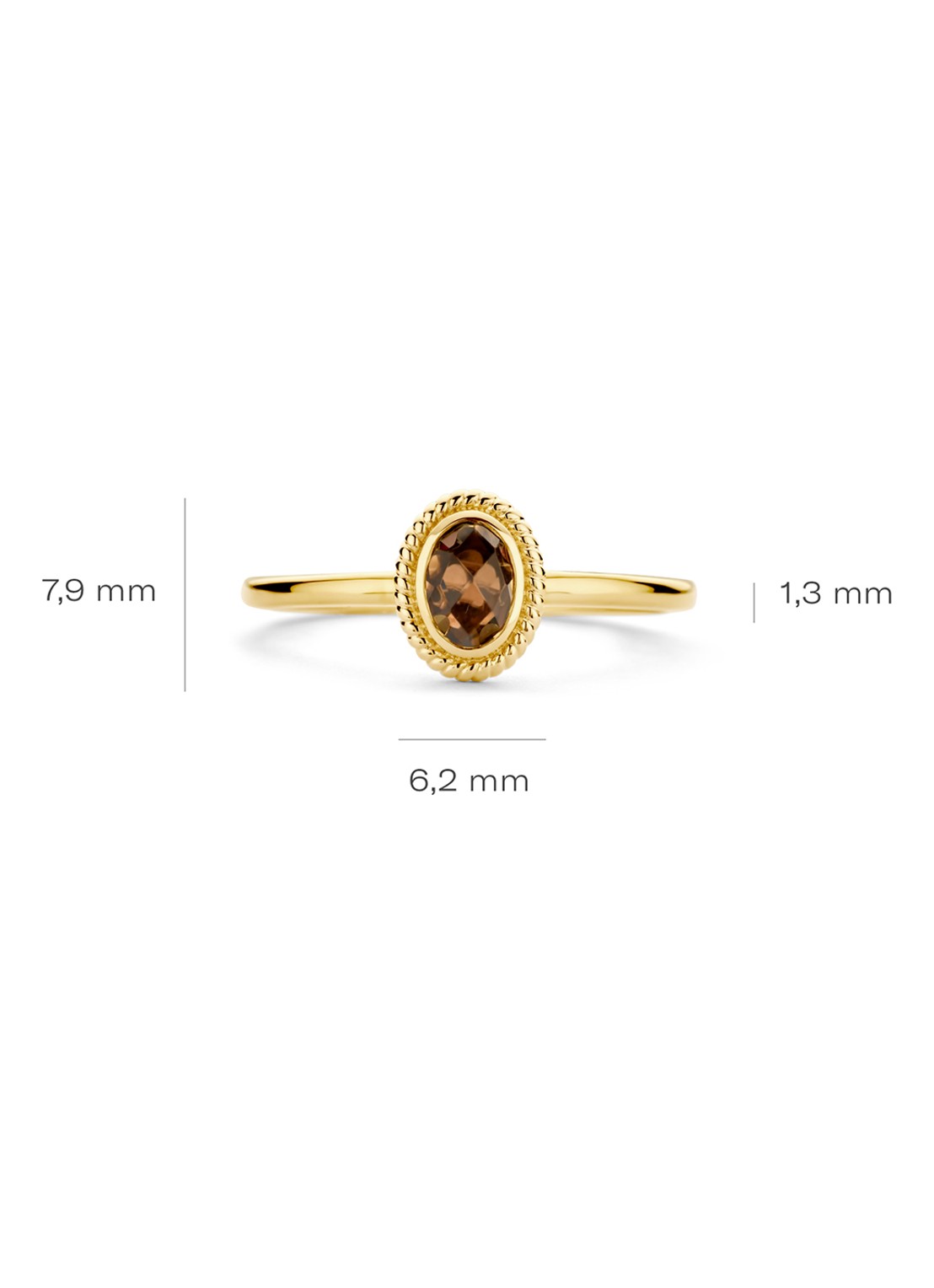 Blush Ring van 14 karaat geelgoud met kristal 1239YBQ  - detail 2 geelgoud