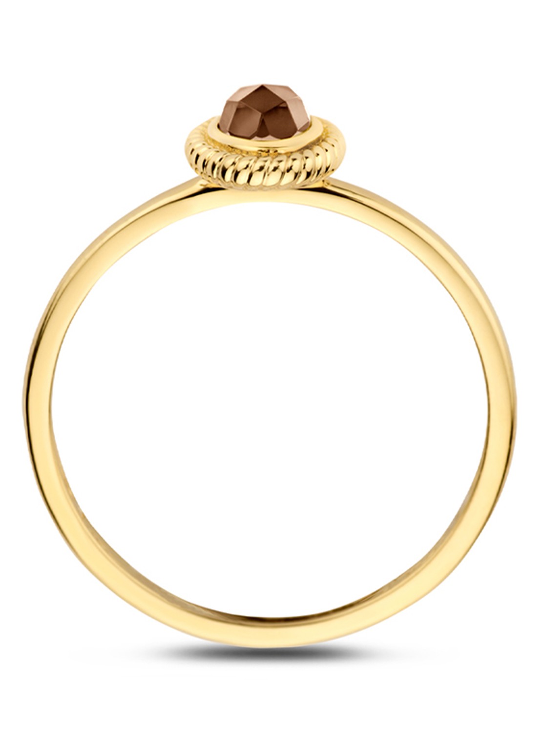 Blush Ring van 14 karaat geelgoud met kristal 1239YBQ  - voorkant 4 geelgoud