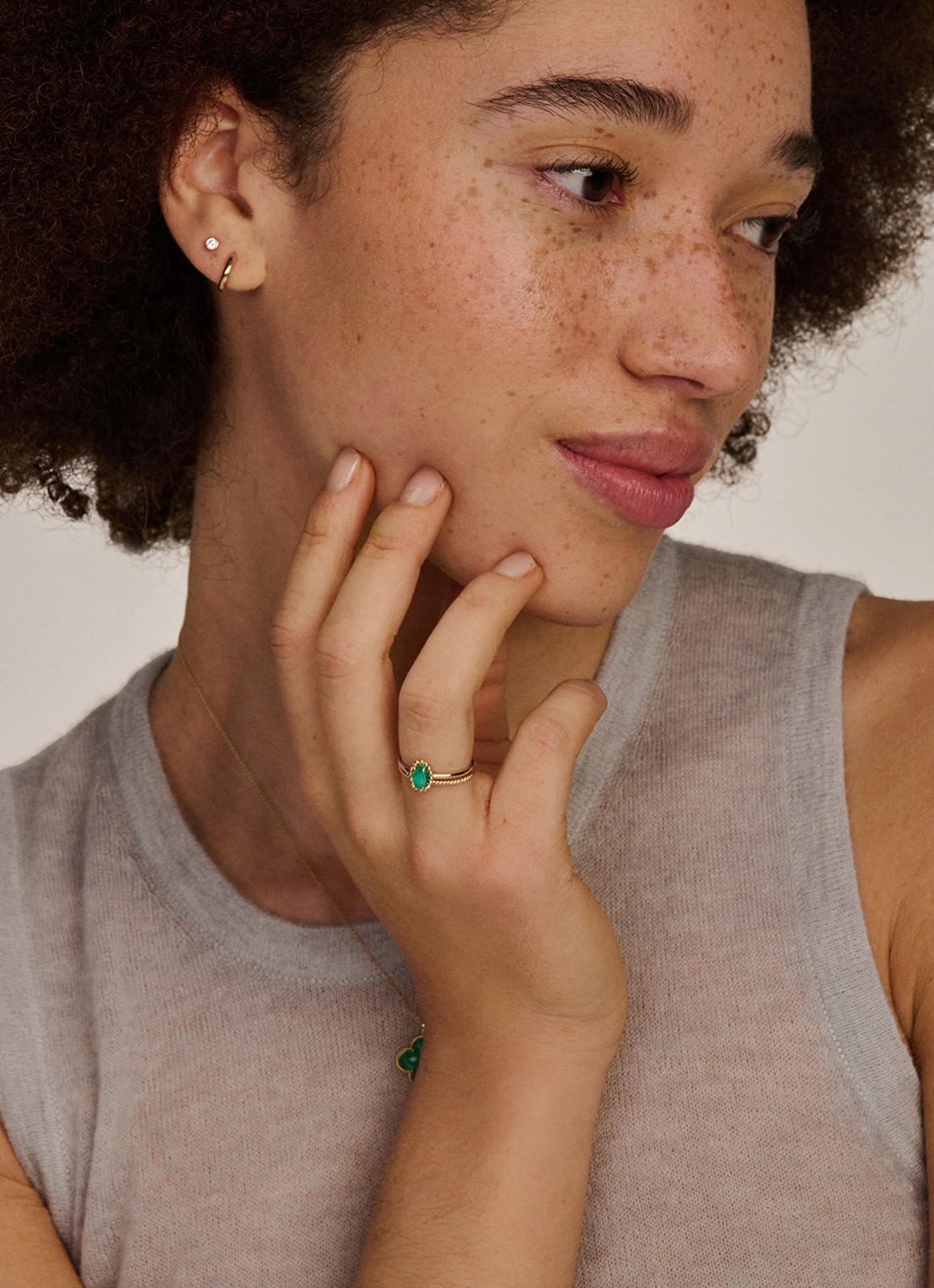 Blush Ring van 14 karaat geelgoud met kristal 1272YMA  - voorkant 3 goud