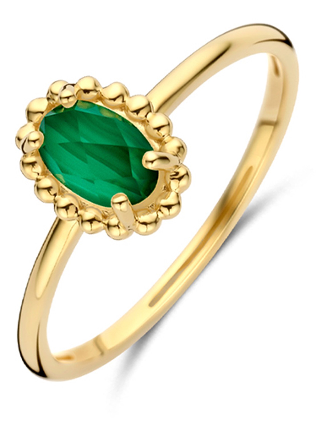 Blush Ring van 14 karaat geelgoud met kristal 1272YMA  - voorkant 4 goud