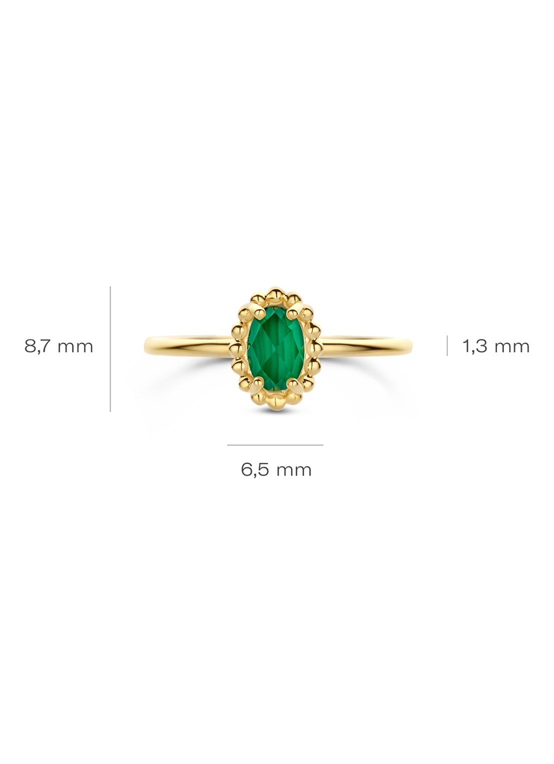 Blush Ring van 14 karaat geelgoud met kristal 1272YMA  - detail goud