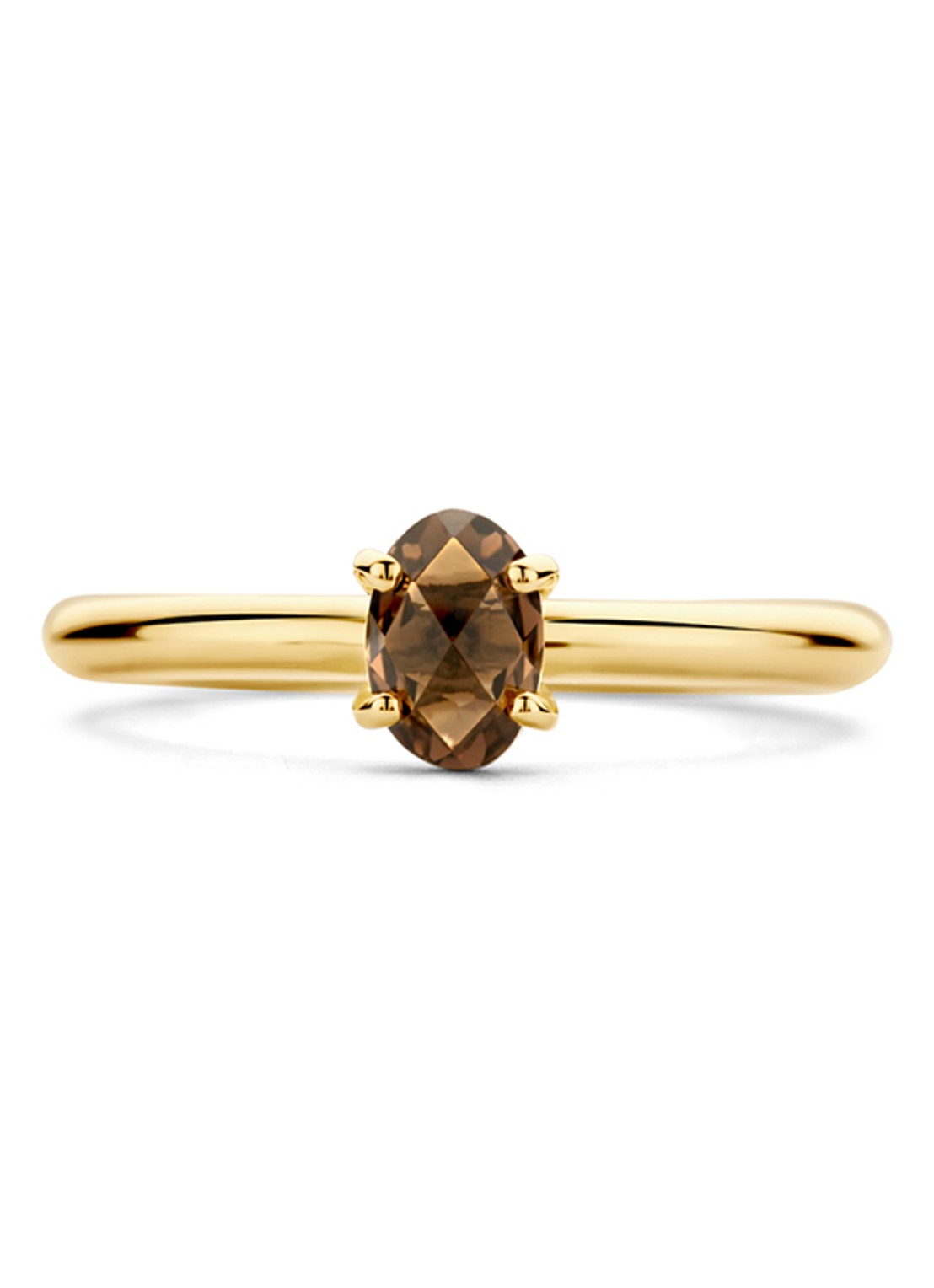 Blush Ring van 14 karaat geelgoud met kwarts 1242YSQ  - detail geelgoud