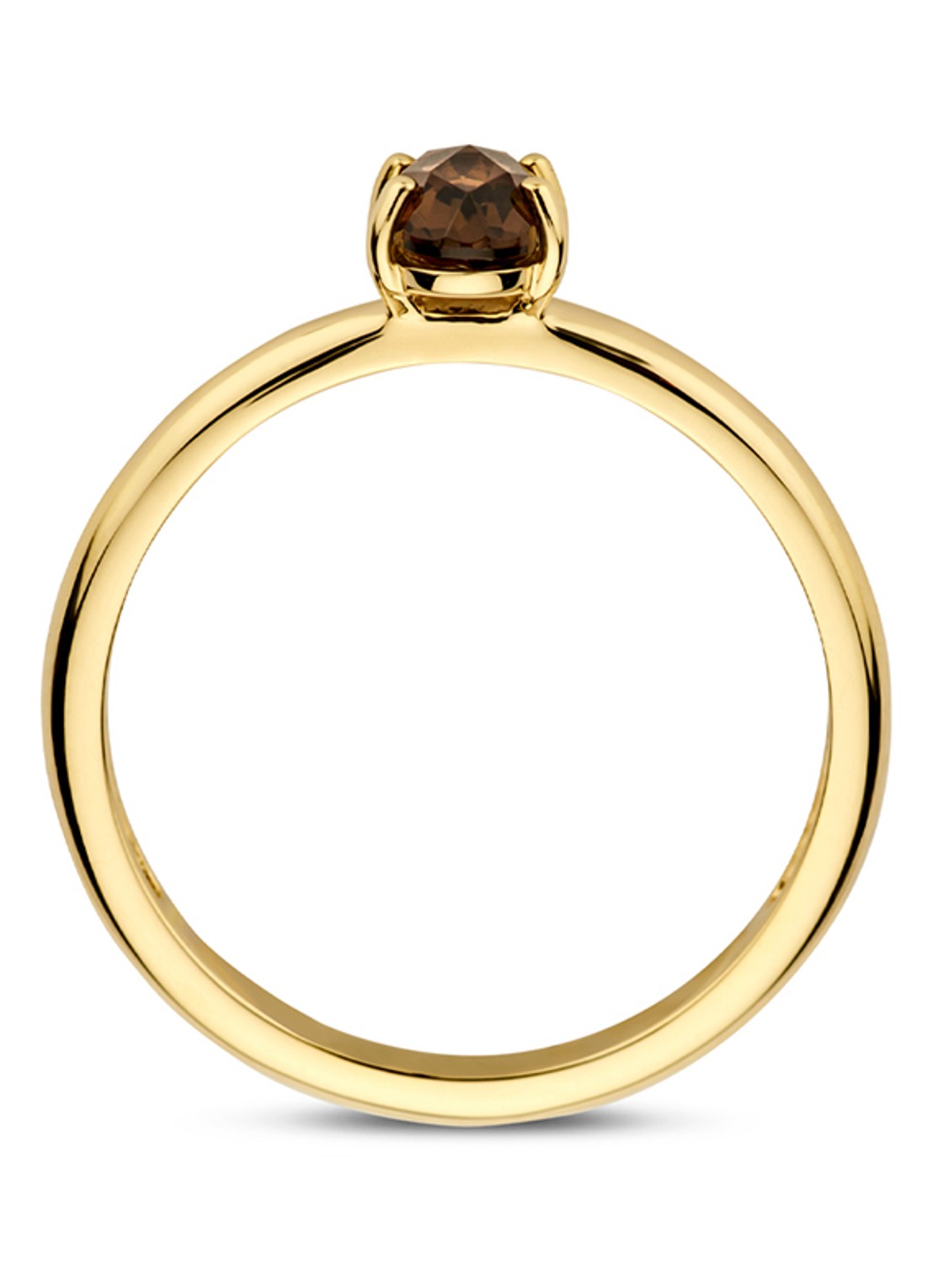 Blush Ring van 14 karaat geelgoud met kwarts 1242YSQ  - voorkant 4 geelgoud