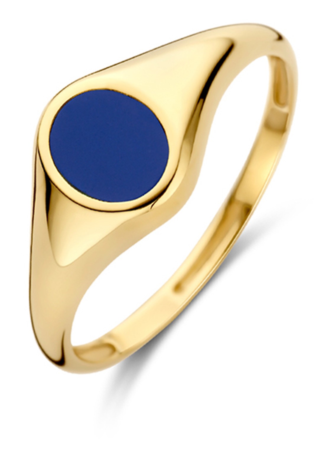 Blush Ring van 14 karaat geelgoud met lapis 1219YLA  - voorkant 3 geelgoud