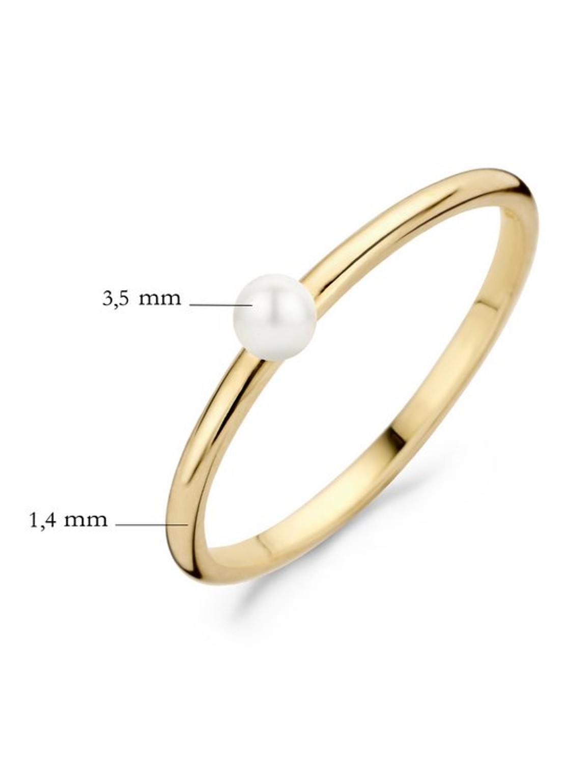 Blush Ring van 14 karaat geelgoud met parel 1213YPW  - detail 2 geelgoud