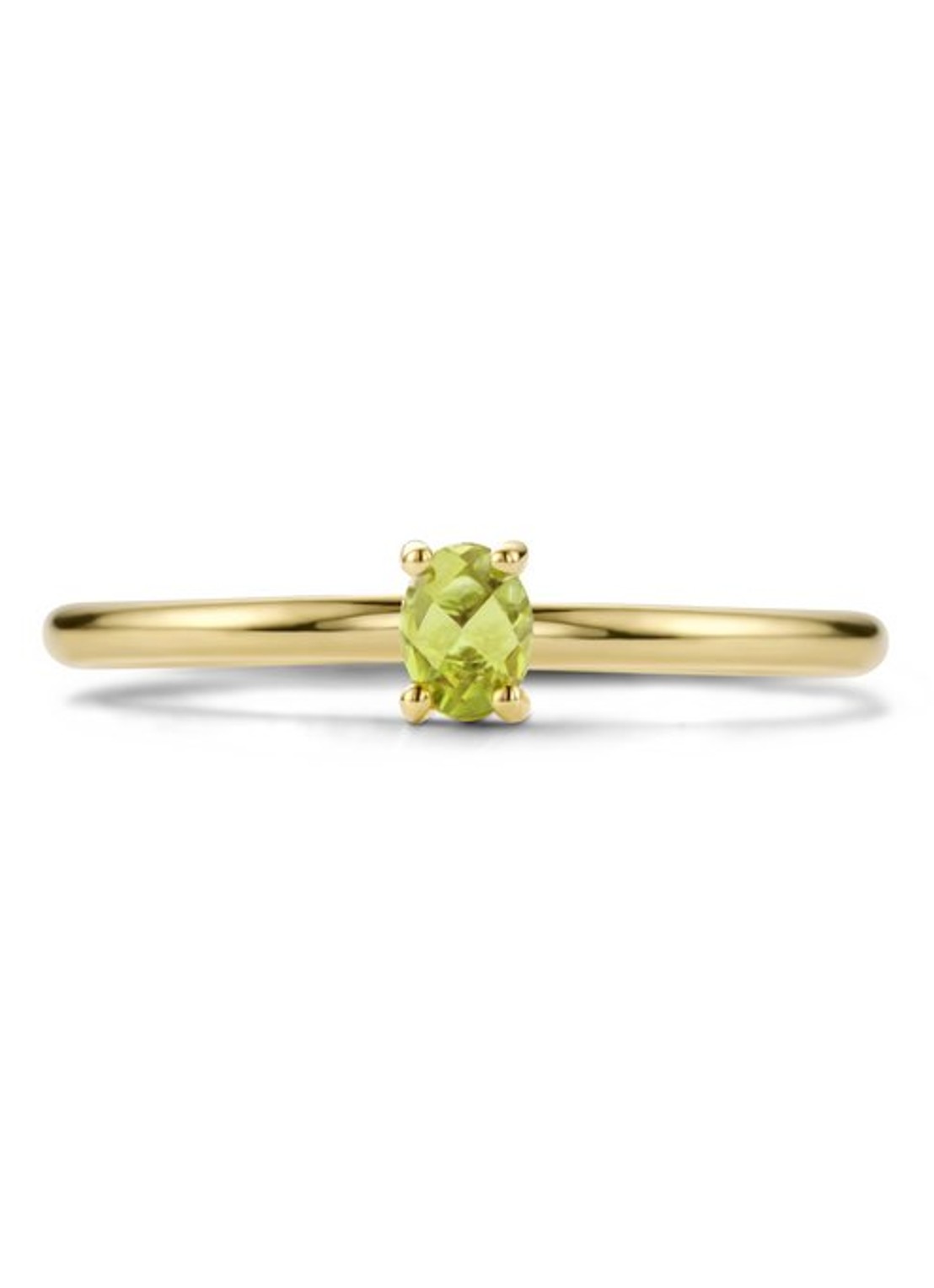 Blush Ring van 14 karaat geelgoud met peridoot 1204YGP - detail geelgoud