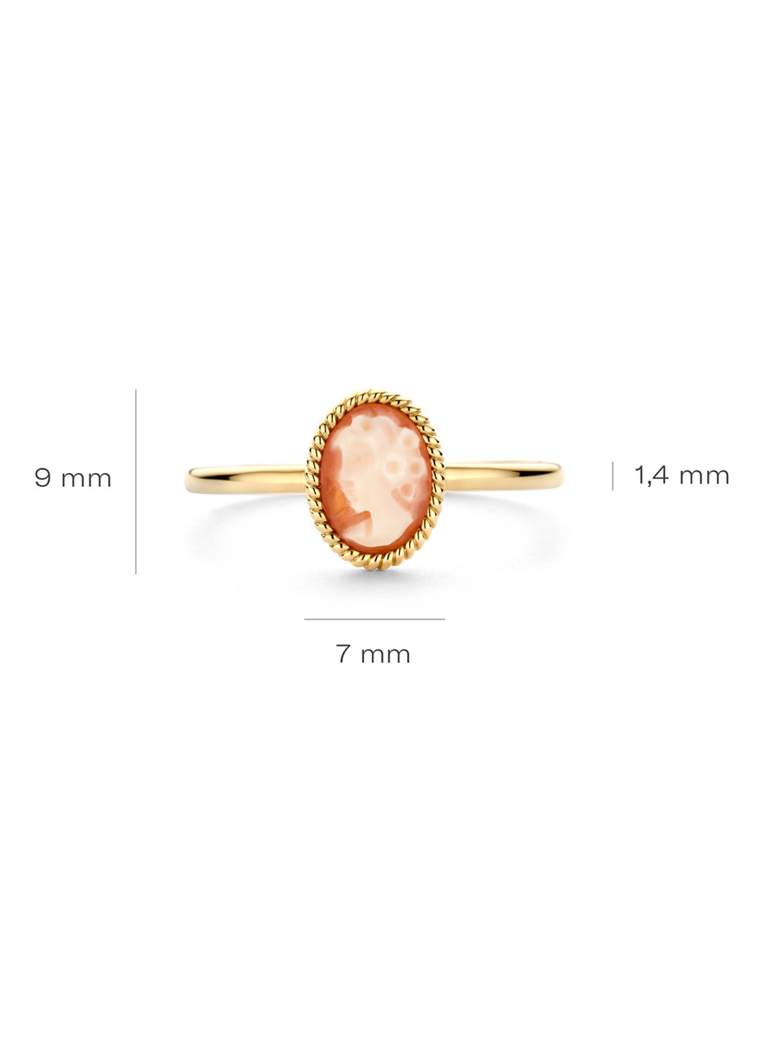 Blush Ring van 14 karaat geelgoud met steen 1250YCA - detail 4 geelgoud