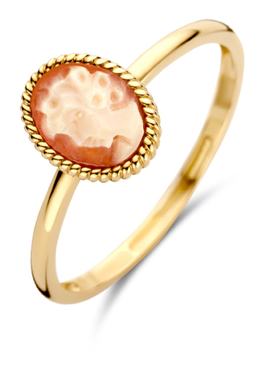 Blush Ring van 14 karaat geelgoud met steen 1250YCA - voorkant geelgoud