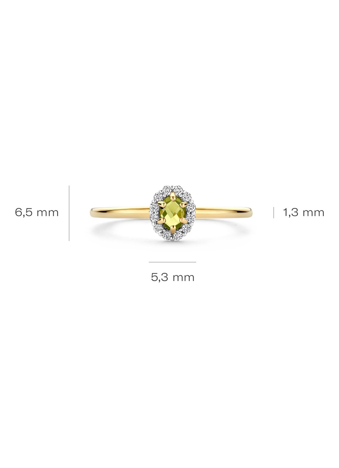 Blush Ring van 14 karaat geelgoud met steen 1258YGP - detail 4 geelgoud